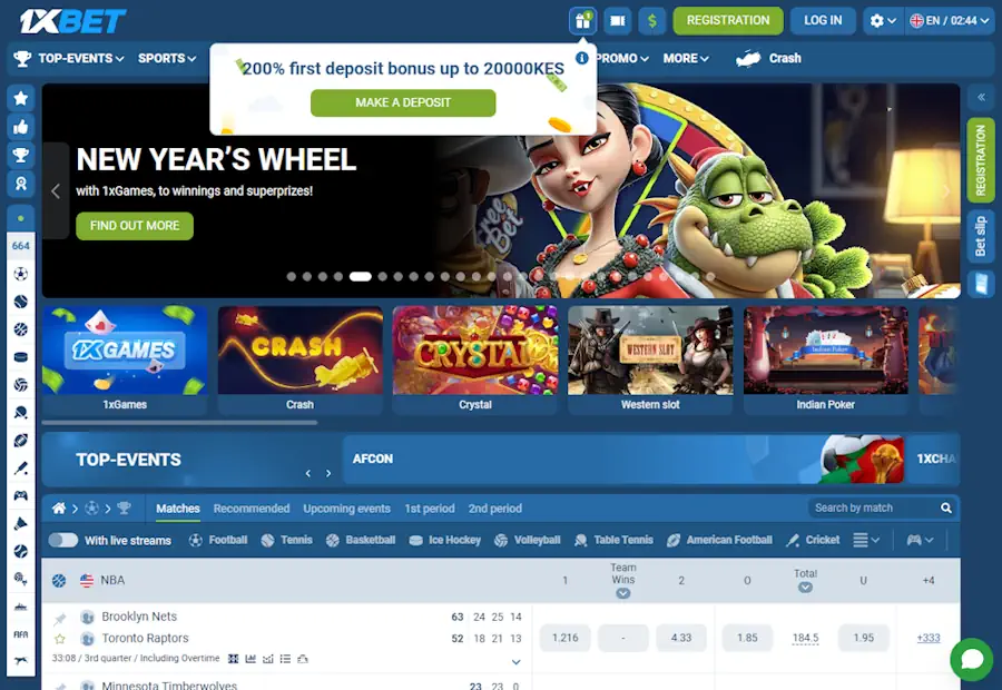 1xBet Sportsbook and Casino Screenshot